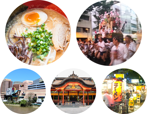 豚骨ラーメン、山笠、屋台、キャナルシティ、太宰府天満宮